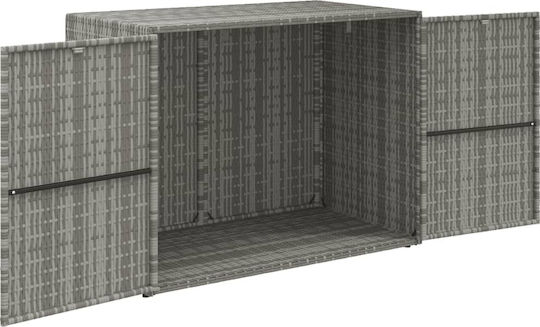 Δίφυλλη Ντουλάπα Μεταλλική Γκρι 100x55.5x80εκ.