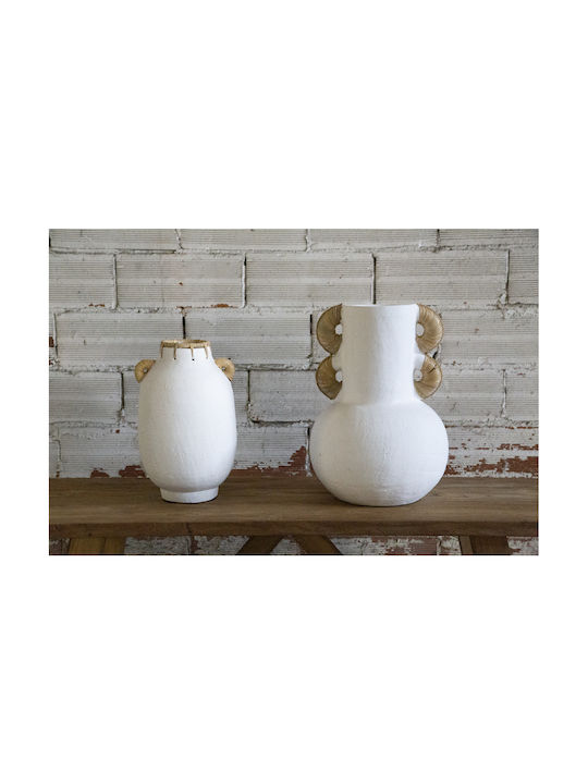 Soulworks Decorative Vase Usiris White 21x21x35cm