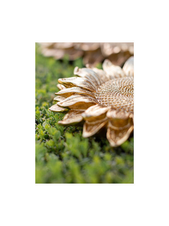 InTheBox Wall Decor Sunflower 2 Gold Polyresin 39.5x7x39.5cm