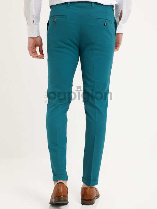 100-23 Men's Summer Suit with Vest Petrol