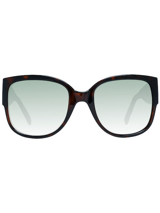 Karen Millen Women's Sunglasses with Brown Acetate Frame and Green Lenses KM1990 662