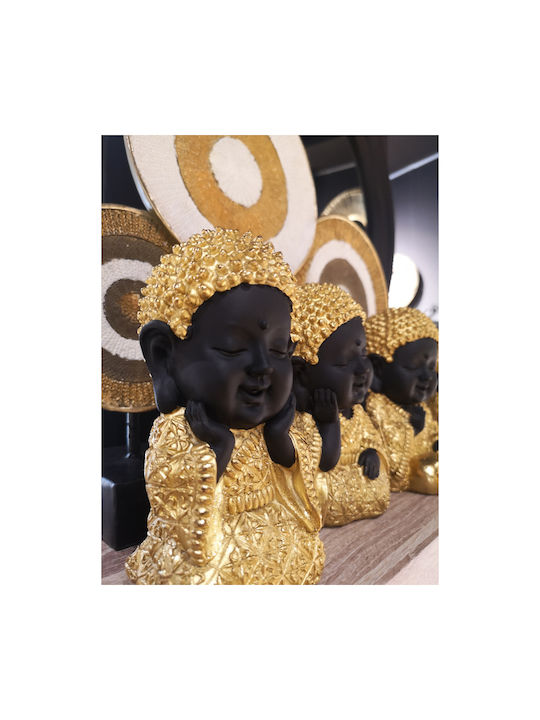 InTheBox Decorative Buddha Polyresin Baby in Black - Gold 11.7x10.2x16.7cm 1pcs