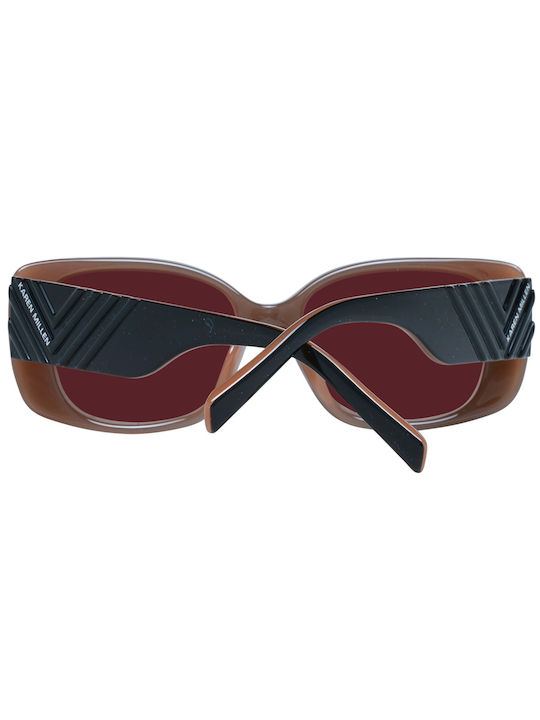 Karen Millen Women's Sunglasses with Black Acetate Frame and Red Lenses KM1990 733