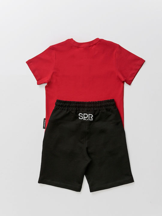 Sprint Kids Set with Shorts Summer 2pcs Red