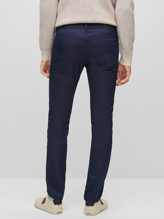 Boss Delaware3 Ανδρικό Παντελόνι Τζιν Slim Fit Straight Navy Μπλε Boss Delaware3 Ανδρικό Παντελόνι Τζιν Slim Fit Straight Navy Μπλε
