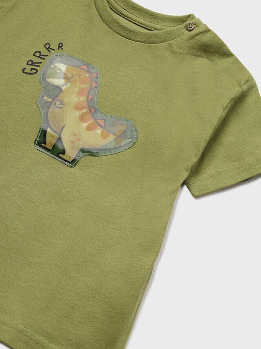 Παιδικό T-shirt Χακί Dinosaur