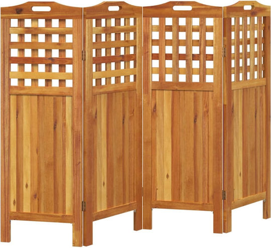vidaXL Dekorativer Raumteiler Hölzernes mit 4 Paneelen 115x162cm