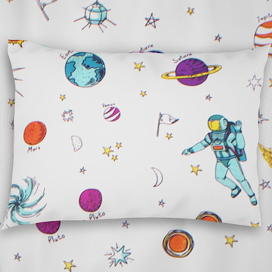 Dimcol Space 188 Σετ Παιδικές Μαξιλαροθήκες από 100% Βαμβάκι 50x70εκ. Λευκές