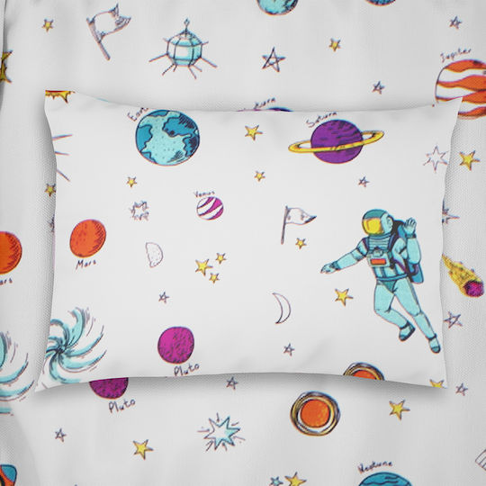 Dimcol Space 188 Детска калъфка за възглавница от 100% памук Бял 35x45см.