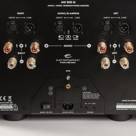 Electrocompaniet AW800 M Power Amplifier Hi-Fi Amplifier Mono 1500W/4Ω 800W/8Ω Black