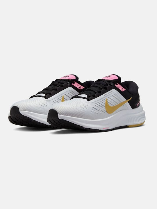 Nike Structure 24 Γυναικεία Αθλητικά Παπούτσια Running White / Black / Wheat Gold