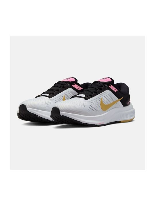 Nike Air Zoom Structure 24 Running White / Black / Wheat Gold