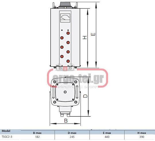 TDGC2-3 KV CNKV Трифазен Стабилизатор на напрежение 3000VA