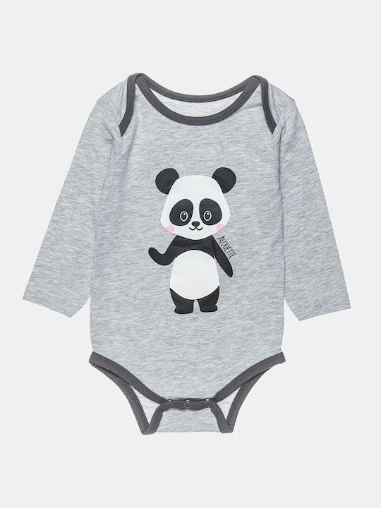 Alouette Baby Bodysuit Underwear Set Long-Sleeved Gray