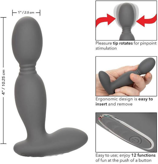 Calexotics Eclipse Rotator Probe Πρωκτικός Δονητής Γκρι 10.3cm