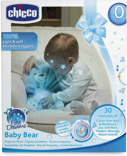 Chicco Sleep Toy First Dreams Baby Bear made of Fabric with Music for 0++ Months