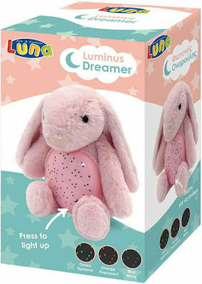 Luna Sleep Toy Κουνελάκι made of Fabric with Lights for 0++ Months