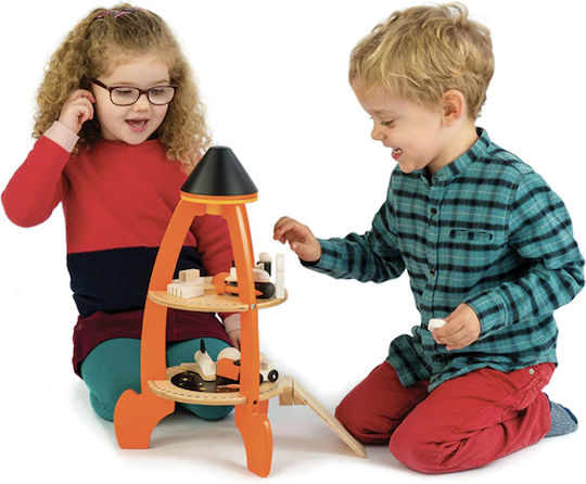 Tender Leaf Toys Vehicul Rachetă din Lemn pentru 36++ Luni