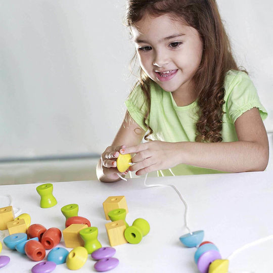 Plan Toys Lacing Toy Beads made of Wood for 36++ Months