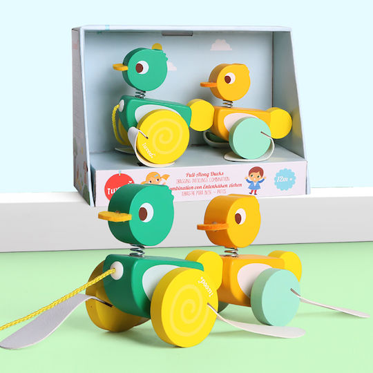 iwood Συρόμενο Παιχνίδι Pull Along Ducks από Ξύλο για 12+ Μηνών