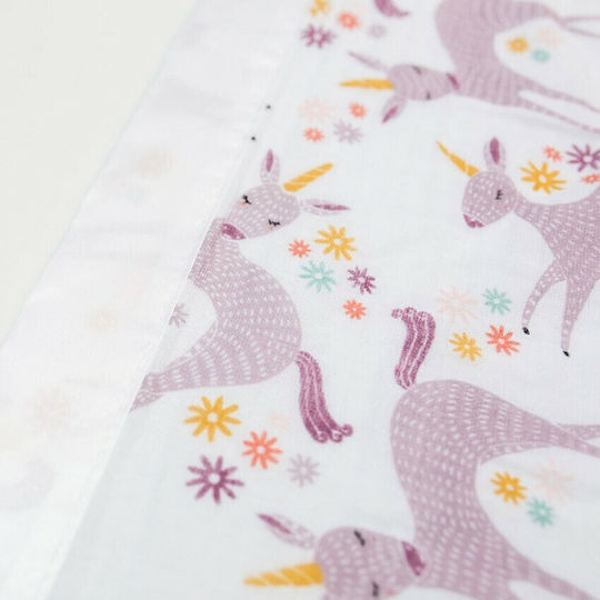 Lulujo Πανάκι Μωρού Luxurious Unicorn Λευκό