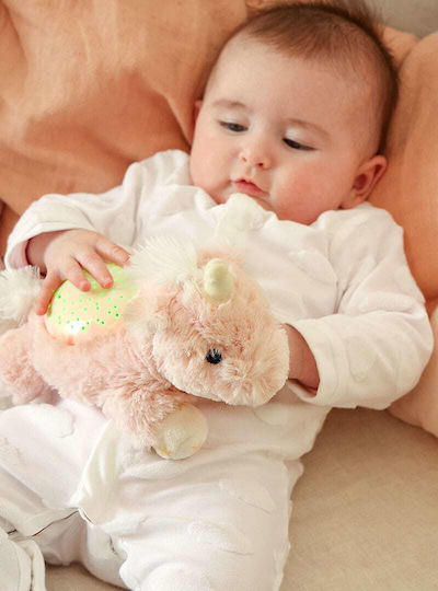 Cloud b Sleep Toy Dream Buddies - Ella Unicorn made of Fabric with Lights for 0++ Months