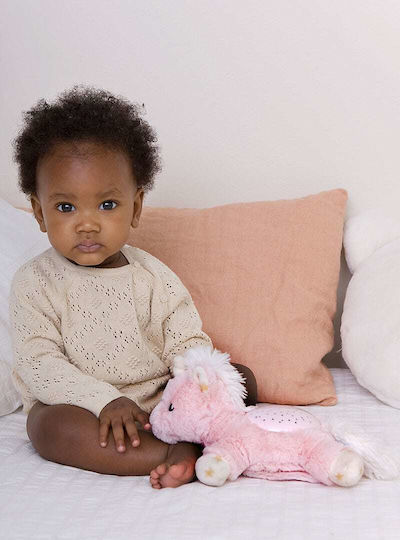 Cloud b Sleep Toy Dream Buddies - Ella Unicorn made of Fabric with Lights for 0++ Months
