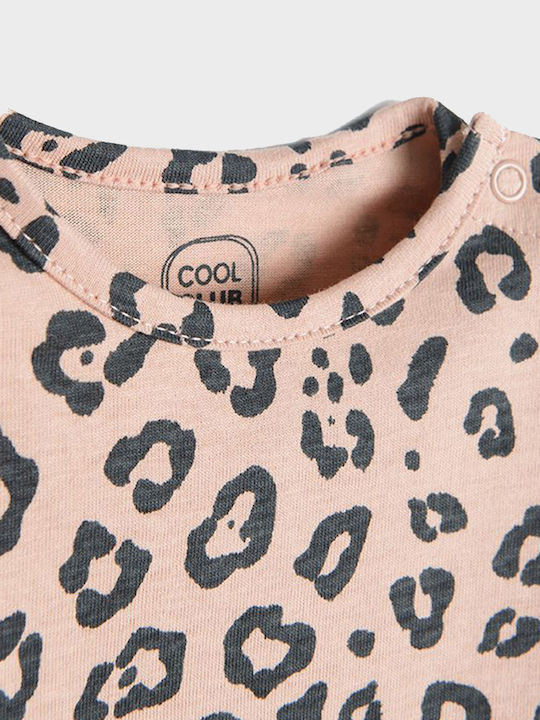 Cool Club Kids Dress Animal Print Long Sleeve Brown