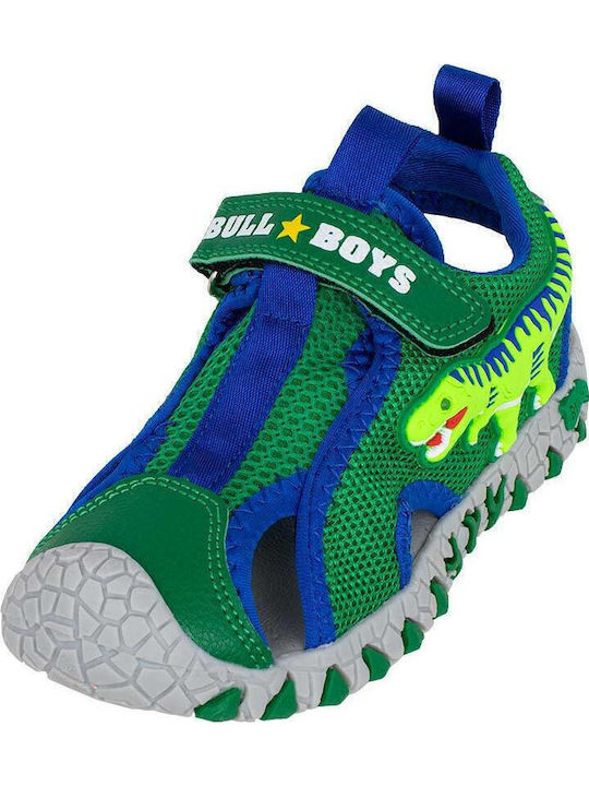 Shoe Sandals T-Rex with Velcro & Lights Green