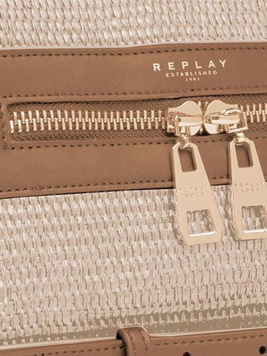 Replay Leather Women's Bag Crossbody Beige