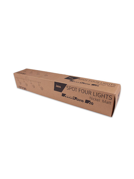 Omnia Jess Triple LED Warm White Spot with Socket GU10 in Silver Color