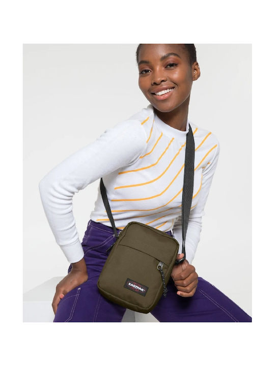 Eastpak Fabric Shoulder / Crossbody Bag The One with Zipper, Internal Compartments & Adjustable Strap Khaki 16x5.5x21cm
