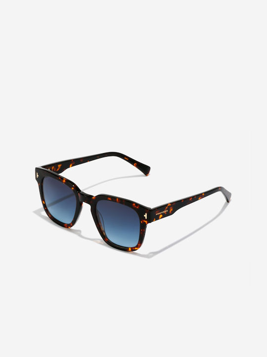 Hawkers Stack Sunglasses with Brown Tartaruga Acetate Frame and Blue Gradient Lenses Carey Denim