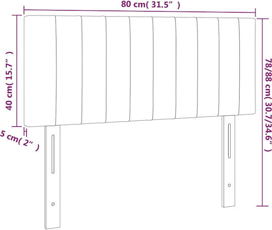 vidaXL Stoff Kopfstütze für Betten Dunkelgrünes 80x88cm