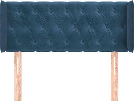 vidaXL Tăblie De Pat Din Țesătură Albastru Închis 103x88cm