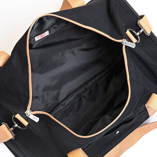 Lee Cooper Σακ Βουαγιάζ Μαύρο Υφασμάτινο Μ49xΠ26xΥ26εκ.