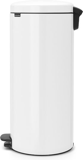 Brabantia NewIcon Κάδος Απορριμμάτων από Ανοξείδωτο Ατσάλι με Πεντάλ Λευκός 30lt