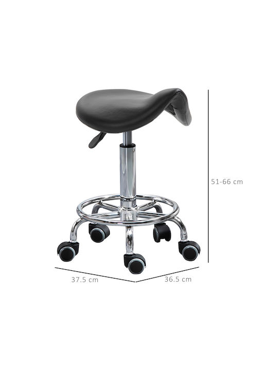 Office Stool Black 36.2x37.5x51cm