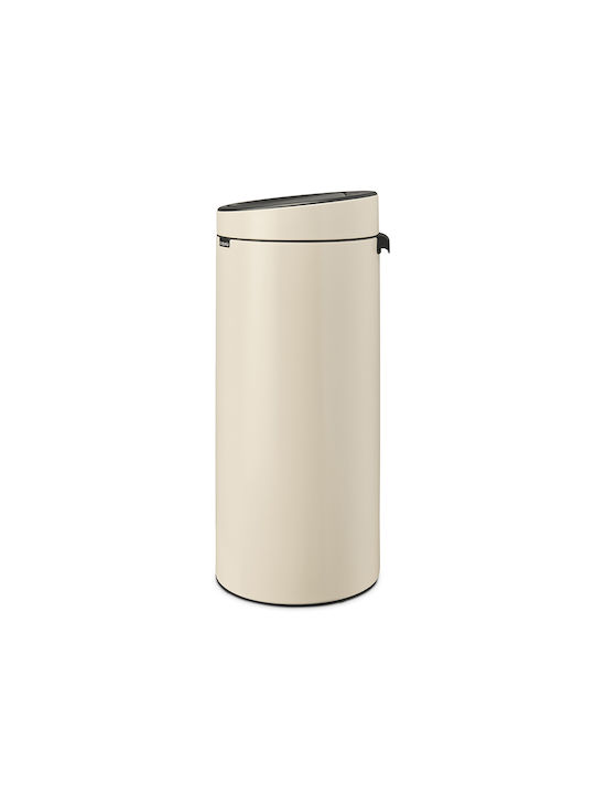 Brabantia Touch New Stainless Steel Waste Bin 30lt Soft Beige