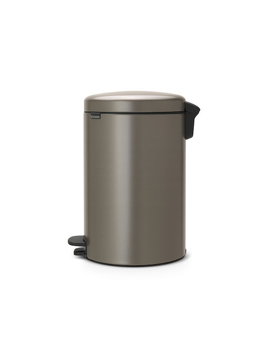 Brabantia NewIcon Coș de Gunoi Metalic cu Pedală Platinum 20lt 1buc