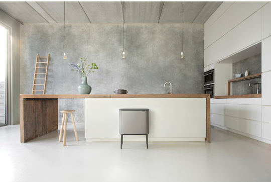 Brabantia Κάδος Bo Ανακύκλωσης από Ανοξείδωτο Ατσάλι Push Platinum 34lt