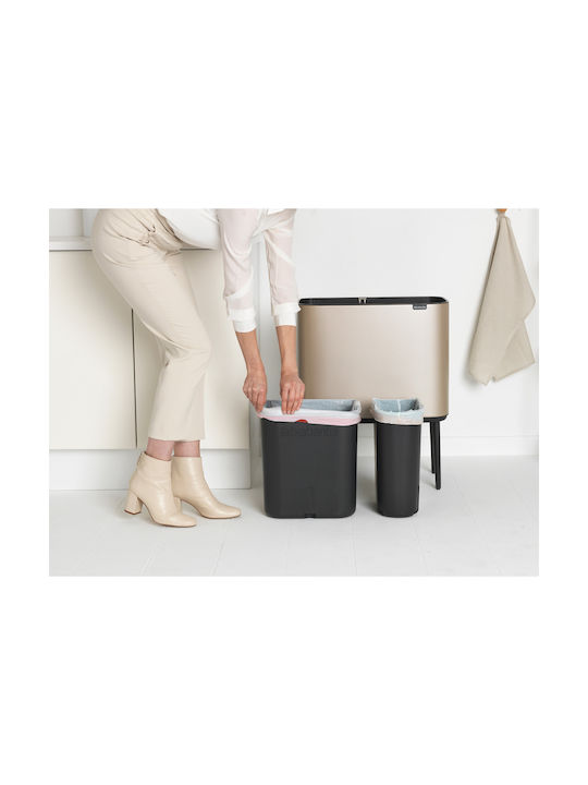 Brabantia Bo Coș de Gunoi Champagne 34lt 1buc
