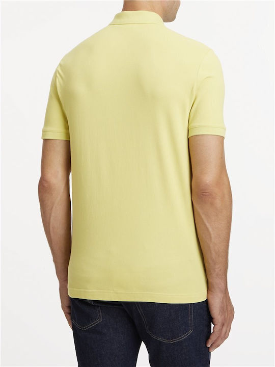 Calvin Klein Bluza pentru bărbați cu mâneci scurte Polo Galben