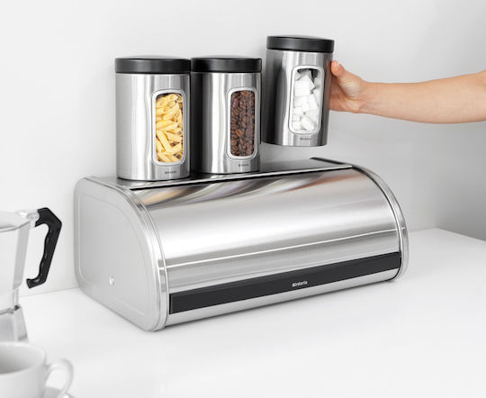 Brabantia Roll Top Brotkasten mit Deckel Metallisch Matt Steel