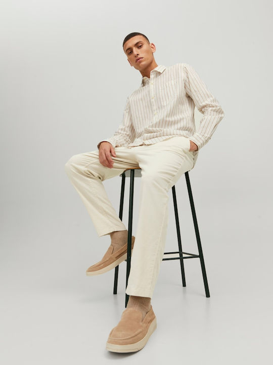 Men's Elastic Chino Trousers Moonbeam
