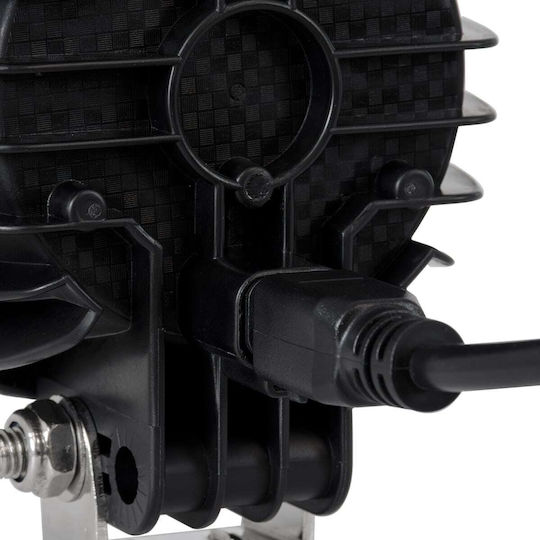 GloboStar Rundς Wasserdicht Scheinwerfer Auto LED 10W 12.5cm mit Blau Beleuchtung 1Stück