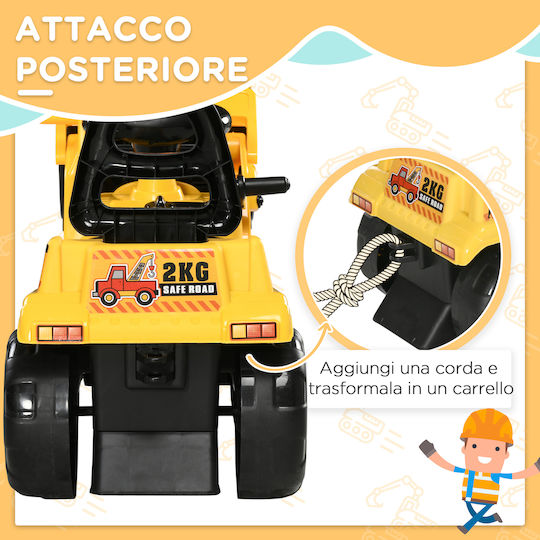 Kids Foot-to-Floor Ride On Tractor with Pedal Yellow