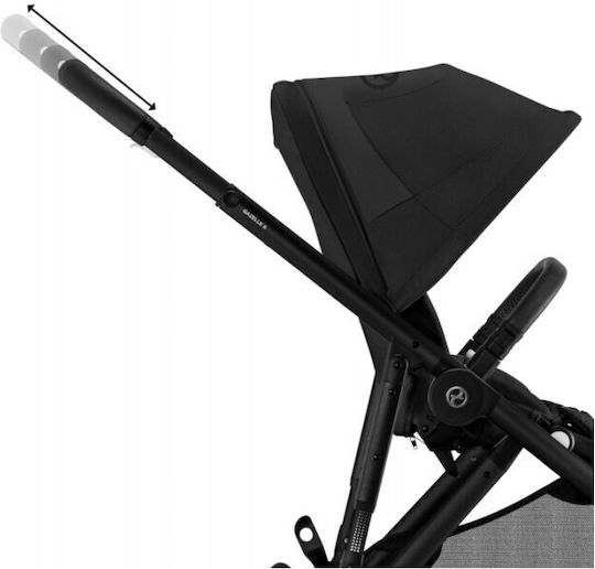 Cybex Gazelle S Blk Καρότσι Μωρού Kατάλληλο για Nεογέννητο Moon Black 12.6kg