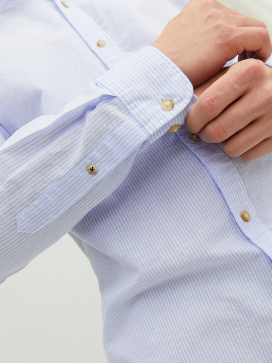 Langärmlig Baumwolle Hemd Cashmere Blue