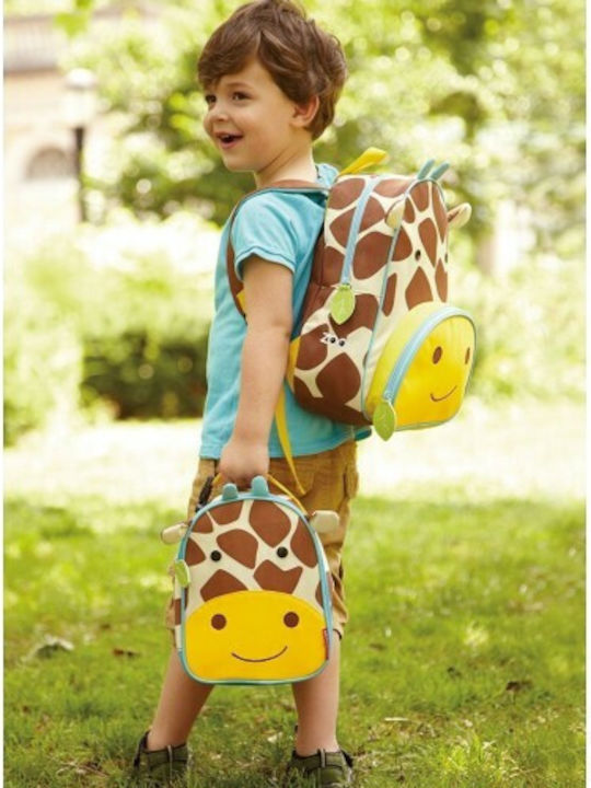 Skip Hop Zoo Giraffe School Bag Backpack Kindergarten Multicolour with Water Bottle Holder